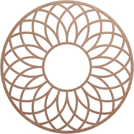 Ekena Millwork Cannes Wood Fretwork Pierced Ceiling Medallion, Wood (Paint Grade), 28"OD x 9 5/8"ID x 3/8"T CMWP28X28X0375CNMF